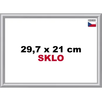 Rám na obraz BFHM Plastový rám 29,7x21cm A4 stříbrný