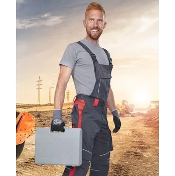 Pánská móda Kalhoty s laclem ARDON®NEON - Regular / červené odstíny / 54 / L / červená