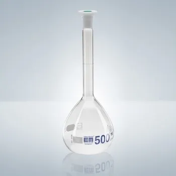 Laboratorní baňka Hirschmann Laborgeräte Odměrná baňka s PE uzávěrem a zábrusem, čiré sklo, třída A Varianta: NZ-12/21, Objem: 100 ml