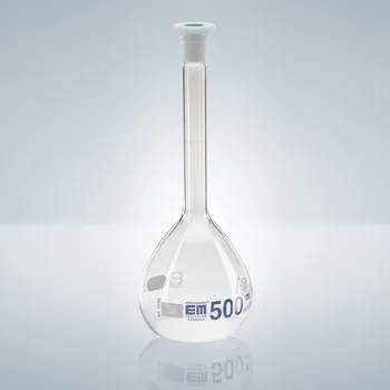 Laboratorní baňka Hirschmann Laborgeräte Odměrná baňka s PE uzávěrem a zábrusem, čiré sklo, třída A Varianta: NZ-45/40, Objem: 10000 ml