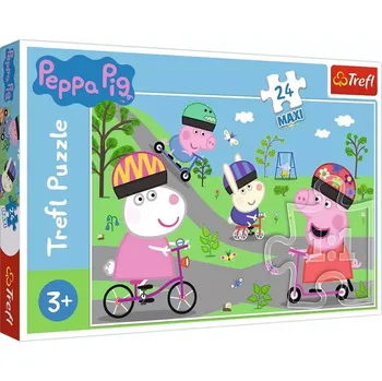 Puzzle TREFL Prasátko Peppa: Aktivní den MAXI 24 dílků