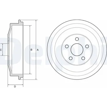 Brzdový buben Brzdový buben DELPHI BF640