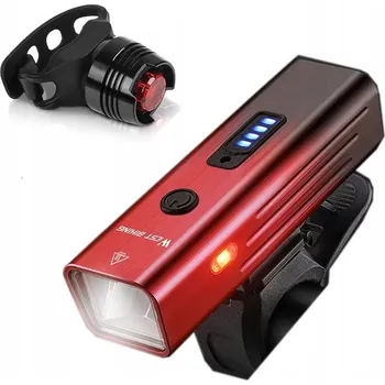 Cyklosvítilna Světla na kolo sada LED světel na kolo silné světlo USB C sada červená