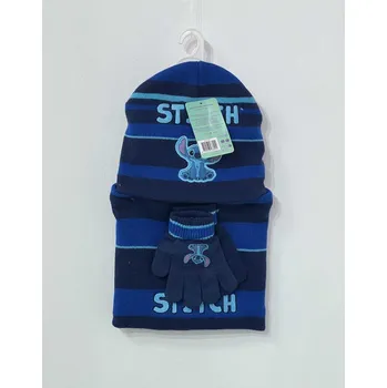 Čepice Chlapecká zimní souprava Stitch Barva: Tmavě modrá