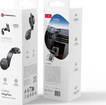 FORCELL F-Grip MagFlex držák do auta pro telefon na čelní sklo/středovou konzolu kompatibilní s MagSafe černý