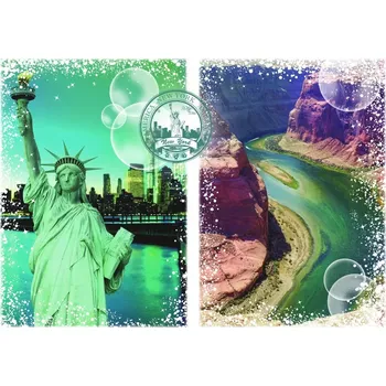 Puzzle Grafika Travel around the World USA 2000 dílků