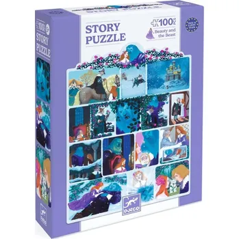 Puzzle DJECO Story Kráska a zvíře 100 dílků