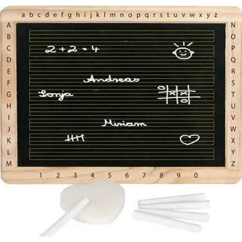 Dětské zboží Tabule s dřevěným rámem a písmenky od Goki
