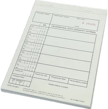 Tiskopis DITIS Objednávka léků / zdravotnického materiálu (blok)