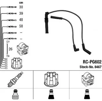 Zapalovací kabel Sada kabelů pro zapalování NGK 8467