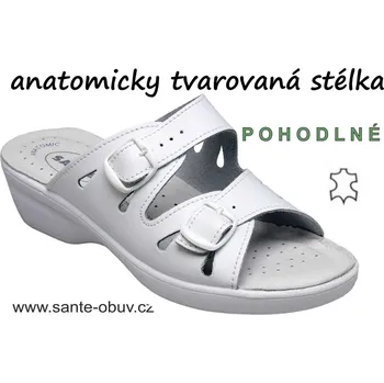 Dámská zdravotní obuv SANTÉ PO/5106 BÍLÁ zdravotní pantofel, bílá - 38