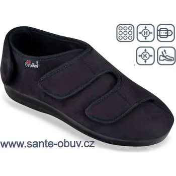 Dámská zdravotní obuv SANTÉ MJ/6051 černá HALLUX černá vel.37-42, černá - 38