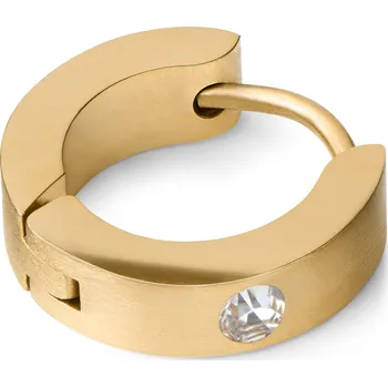 Náušnice Jednoduchá náušnice se zirkonem zlaté barvy - Lucleon