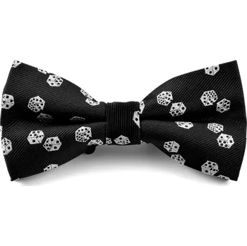 Černý motýlek s hracími kostkami - Tailor Toki