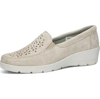 Dámské polobotky Robel dámské kožené polobotky - šedé