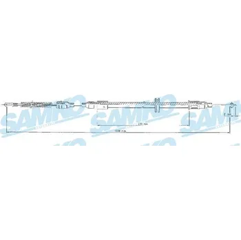 Lanko parkovací brzdy Tažné lanko, parkovací brzda SAMKO C0547B