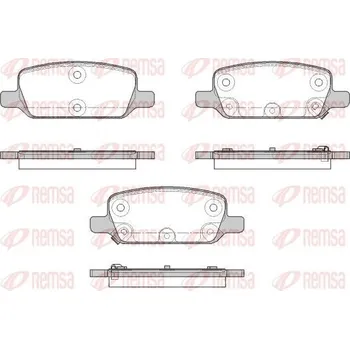 Brzdová destička Sada brzdových destiček, kotoučová brzda REMSA 1917.02