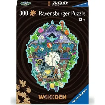 Puzzle Dřevěné obrysové puzzle kukačkové hodiny 300 dílků Ravensburger