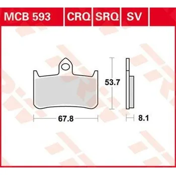 Brzdová destička TRW MCB593CRQ Hyper Carbon Racing brzdové destičky na motorku