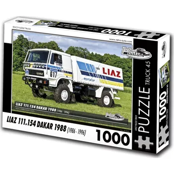 Puzzle RETRO-AUTA TRUCK č.45 Liaz 111.154 Dakar 1988 1986 1996 1000 dílků