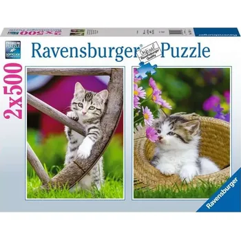 Puzzle RAVENSBURGER Koťata na venkově 2x500 dílků