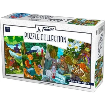 Puzzle D-Toys La Fontainovy bajky 4v1 24,35,48,60 dílků