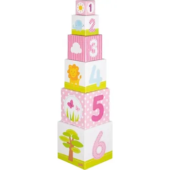 ostatní stavebnice Goki Krabičková věž Afrika 6 ks