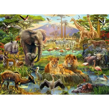 Puzzle Puzzle zvířata ze savany XXL 200 dílků RAVENSBURGER
