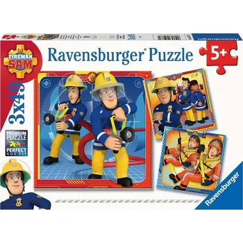 Puzzle Ravensburger puzzle Požárník Sam na záchraně 3x49 dílků