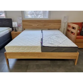 Postel Slee Skagen postel - dub rustikální 180 x 200 cm - výprodej z expozice Moření: Olej natur, Rozměr: 180 x 200 cm