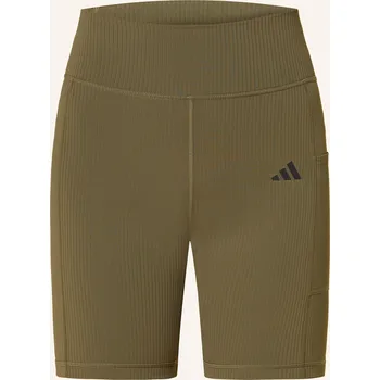 Dámské kraťasy Adidas Dámské Tréninkové Šortky Optime Rib, olivová, 34