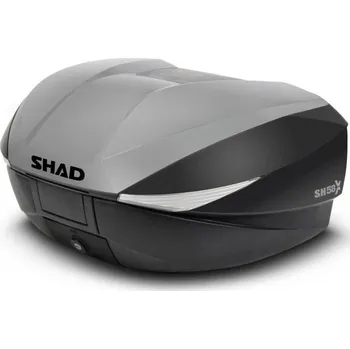 Zavazadlo na motocykl Shad Vrchní kufr na motorku s barevným krytem SH58X nový titan with PREMIUM lock
