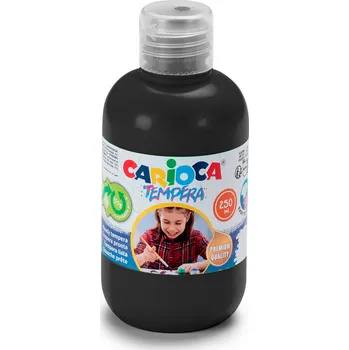 Vodová barva Carioca Temperové barvy 250 ml Barva: Černá