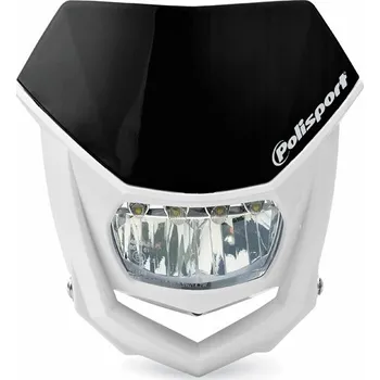 Osvětlení pro motocykl POLISPORT přední světlo HALO LED, barva černá / bílá