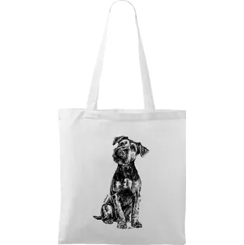 Plátěná taška - Velšterier Barva: Bílá