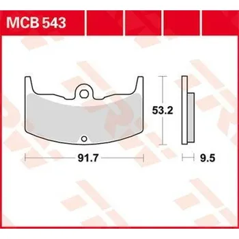 Brzdový komplet TRW MCB543 organické brzdové destičky na motorku