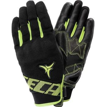 Moto rukavice SECA X-STRETCH černé/fluo žluté rukavice, M