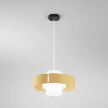 Fabas Loto, lustr z foukaného skla se stínítkem z pískového kovu, 1x40W E27, průměr 45cm