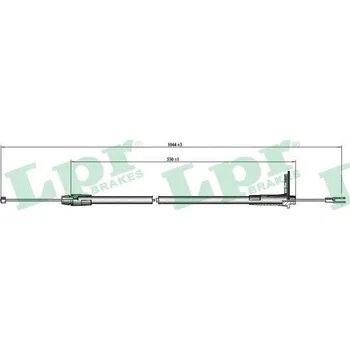 Lanko parkovací brzdy Tažné lanko, parkovací brzda LPR C0415B