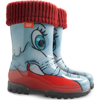 Dívčí holínky DEMAR dětské holínky Twister LUX 0039 HD slon vel.28-35, HD SLON - 32-33