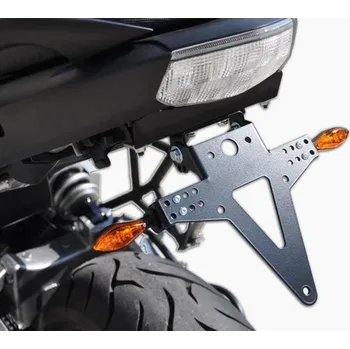 Držák SPZ HSM Držák SPZ KAWASAKI 650 Versys 06-09, nastavitelný, černý, s držákem odrazky