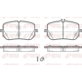 Brzdová destička Sada brzdových destiček, kotoučová brzda REMSA 1835.00