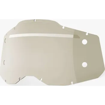 Motocyklové brýle 100percent náhradní plexi pro brýle 100% plexi Forecast Racecraft 2/Accuri 2/Strata 2, kouřové s čepy