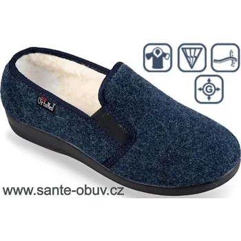 Dámská zdravotní obuv SANTÉ MJ/823 MODRÁ domácí obuv HALLUX, modrá - 42