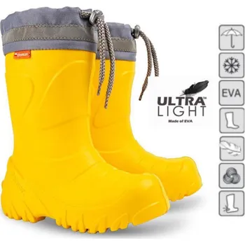 Dívčí holínky DEMAR junior holínky MAMMUT-S 0301 L žluté 36-39, žlutá - 36-37