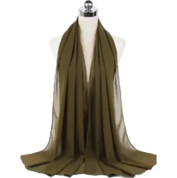 Šála šifónový šál přes ramena - přehoz přes společenské šaty Barva: Khaki