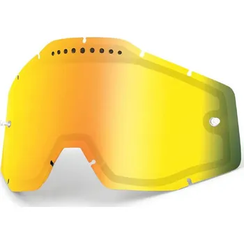 Motocyklové brýle 100percent náhradní plexi pro brýle 100% Dual Racecraft/Accuri/Strata zlaté chrom plexi Vented, Anti-