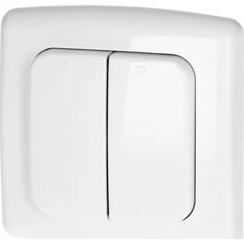 vypínač Spínač se 2 kanály a rádiovým vysílačem, který se používá k bezdrátovému ovládání spínačů a zásuvek pod omítku (OR-SH-1751)