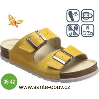 Dámská zdravotní obuv SANTÉ N/211/1/23/SP ŽLUTÁ zdravotní pantofel, --- - 37
