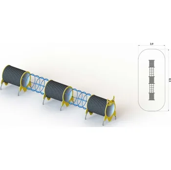Dětské hřiště Průlezka Housenka MAXI s konstrukcí z nerezové oceli